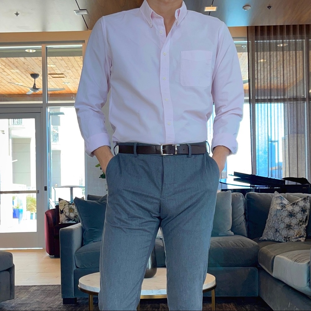 UNIQLO Light Pink Slim Fit Shirt (L)